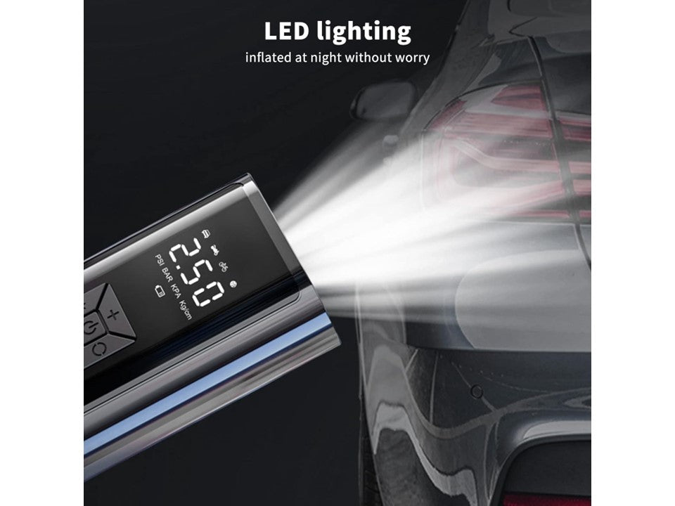🚗 Compresor Eléctrico Portátil 12V – Potencia y Seguridad en Todo Momento