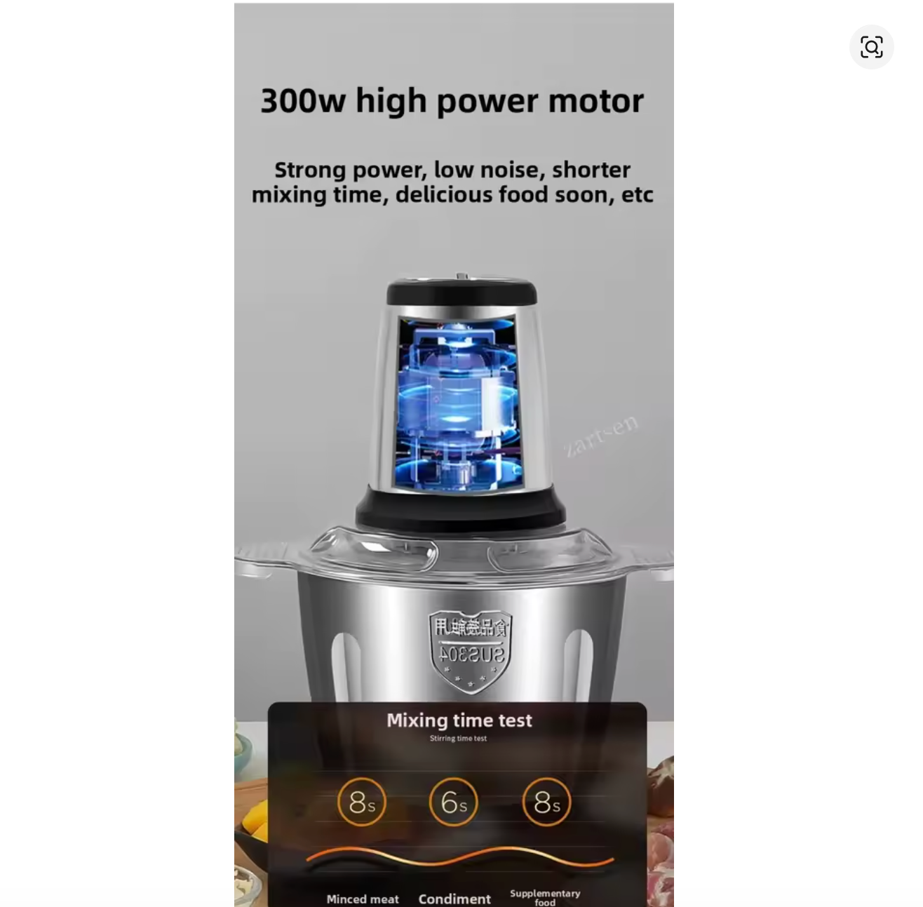 Picadora de Carne Eléctrica de Acero Inoxidable