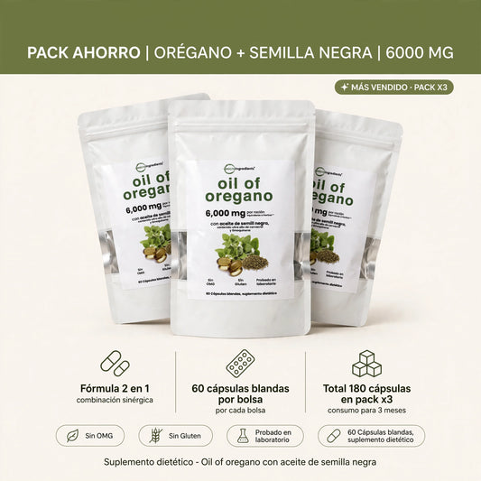 Aceite De Orégano 6000 Mg 60 capsulas