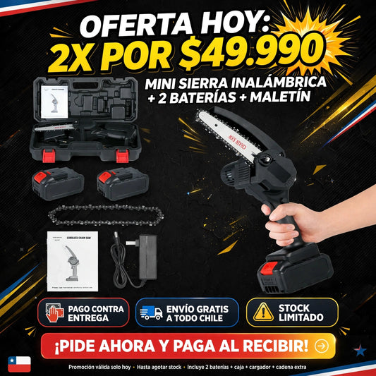 MINI SIERRA INALÁMBRICA - 6" / 15cm - Cadena profesional