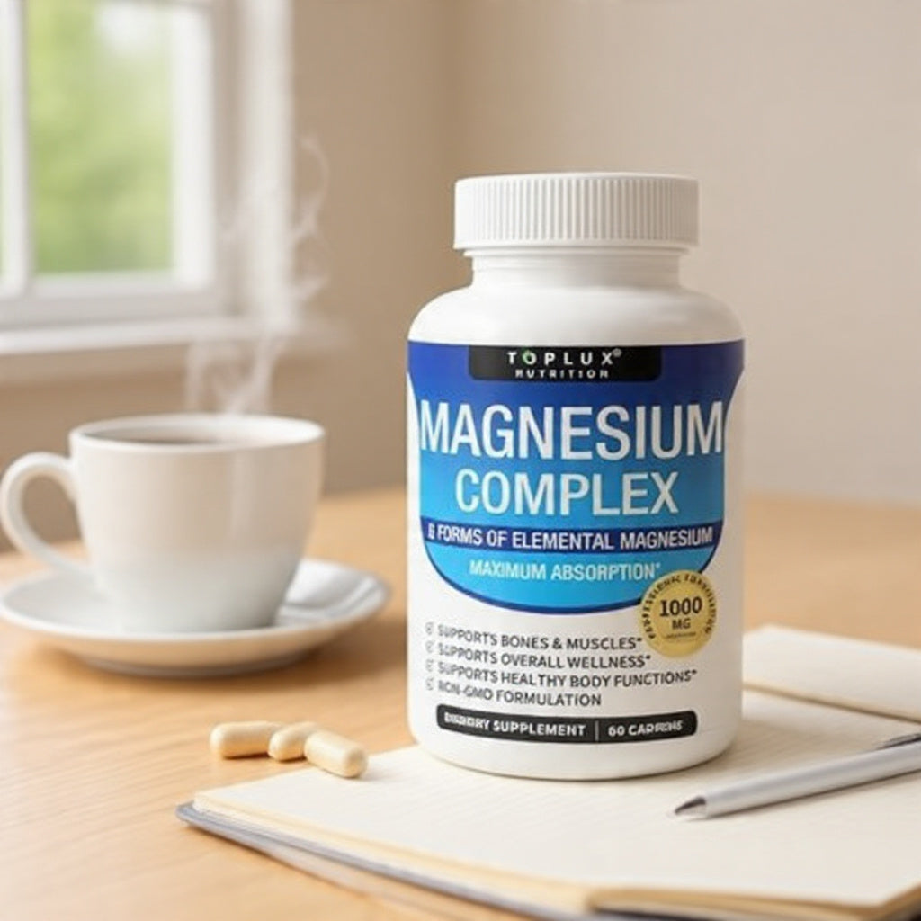 MAGNESIO COMPLEX Energía, Músculos y Huesos Fuertes