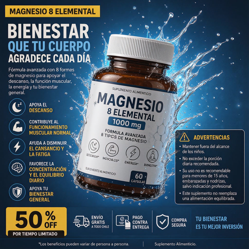 💙 MAGNESIO COMPLEX 8 ELEMENTAL 1000MG