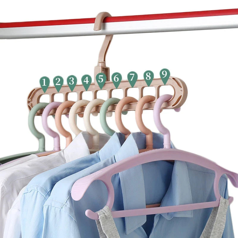 🏠 Colgador Organizador 9 en 1 | Ahorra Hasta 80% de Espacio en tu Clóset