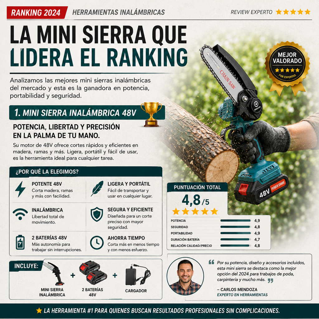 Corta ramas y madera en segundos con una sola mano 🔥