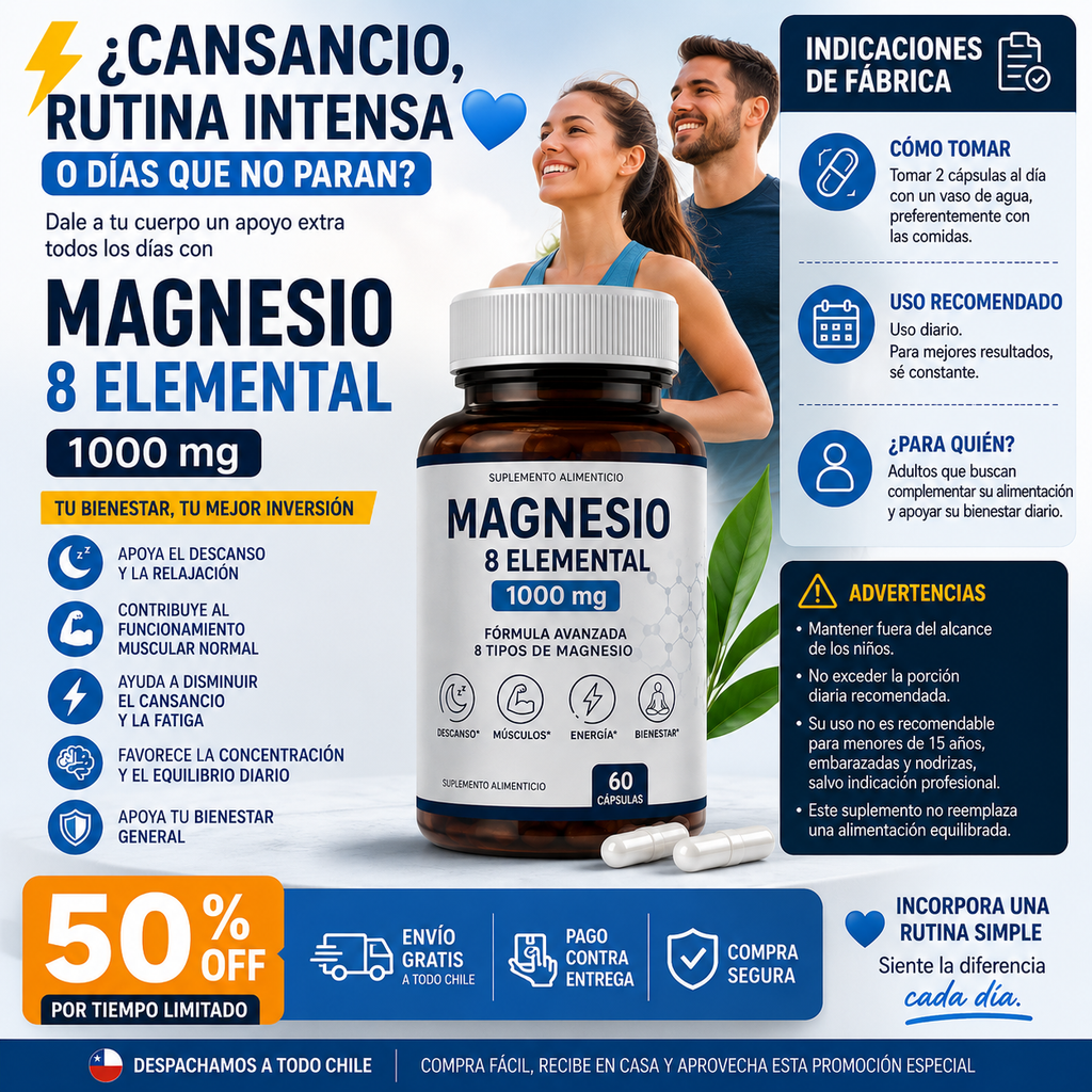 💙 MAGNESIO COMPLEX 8 ELEMENTAL 1000MG