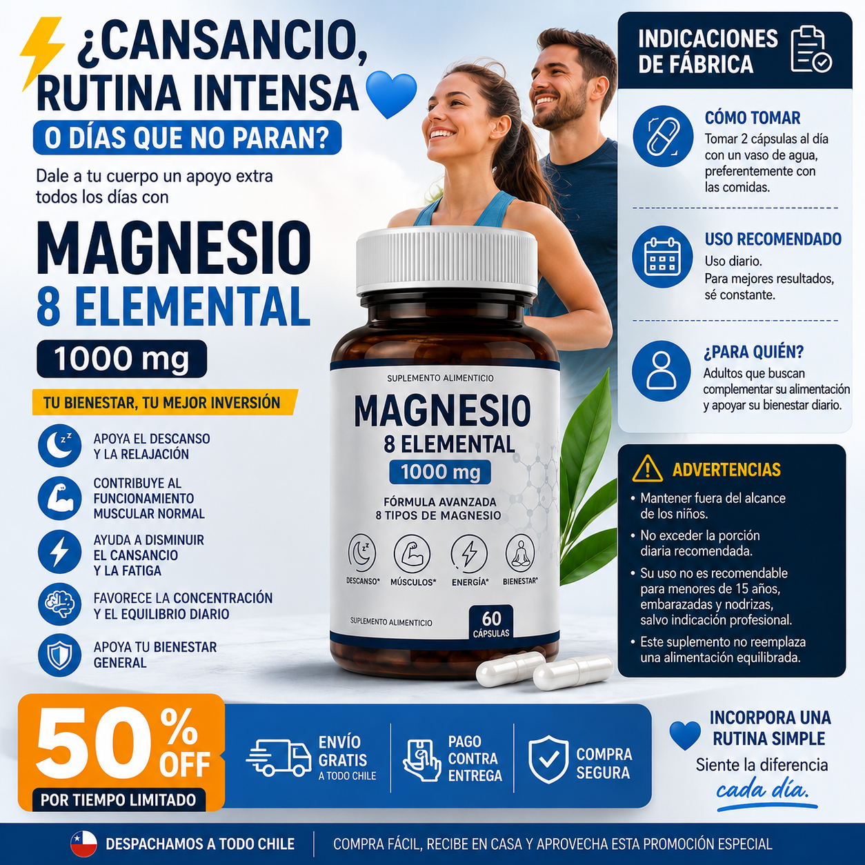 💙 MAGNESIO COMPLEX 8 ELEMENTAL 1000MG