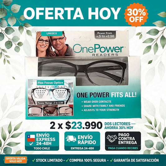 LENTES DE LECTURA AUTOAJUSTABLES FLEX FOCUS - De 0.5 a 2.5